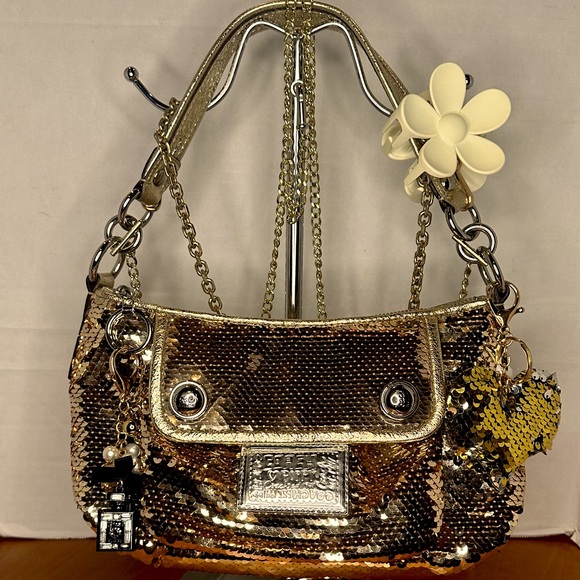 Coach Y2K Poppy 20010 Gold Sequin Women\'s Bag